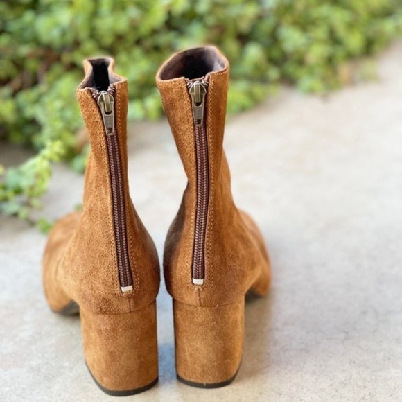 Free People Cecile Block Heel Suede Booties - Picture 4 of 5